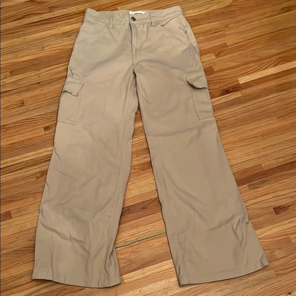 Refuge Tan Wide Leg Cargo Pants